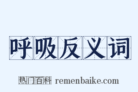 呼吸反义词是什么意思的图片